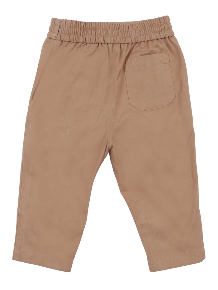Inf Boy Casl Trsrs Beige Lyocell Cotton Pant