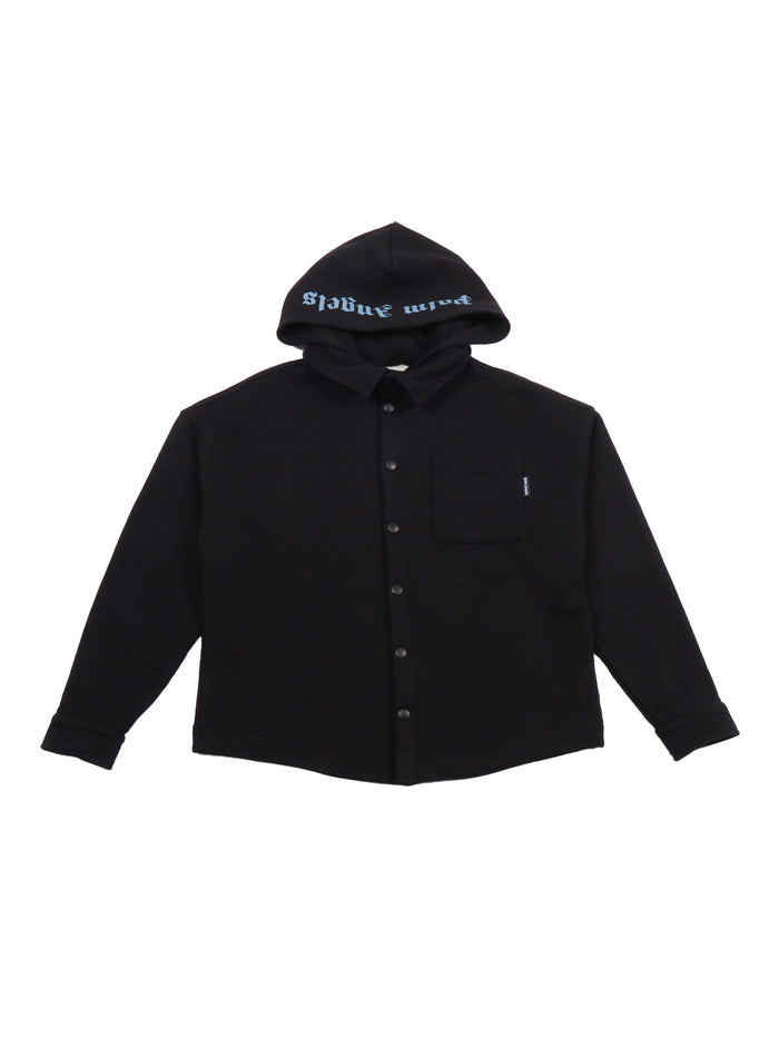 Classic Logo O-S Hoodie Black - Light Bl Cotton Lining Sweatshirt