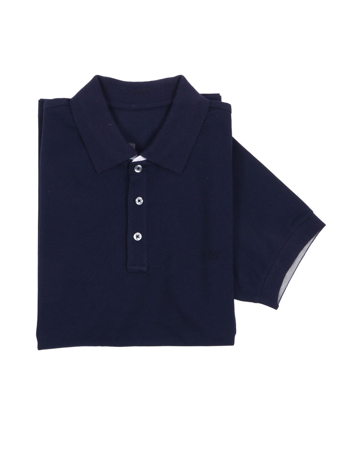 PIQUET POLO Blue Cotton Elastane Shirt
