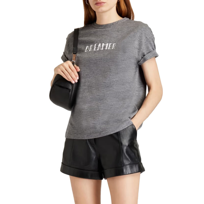 Dreamer Jersey T-Shirt Gray Elastane Virgin Wool