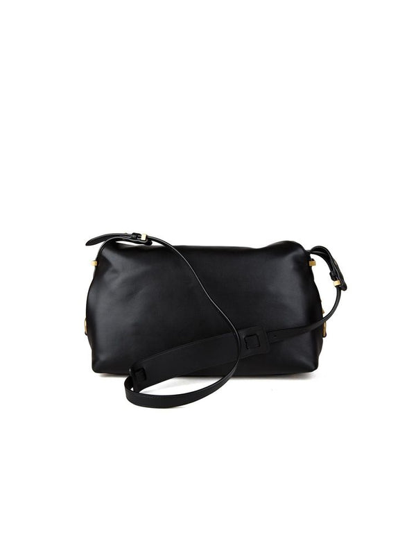 Pinko 100% Goat Leather shoulder bag in black