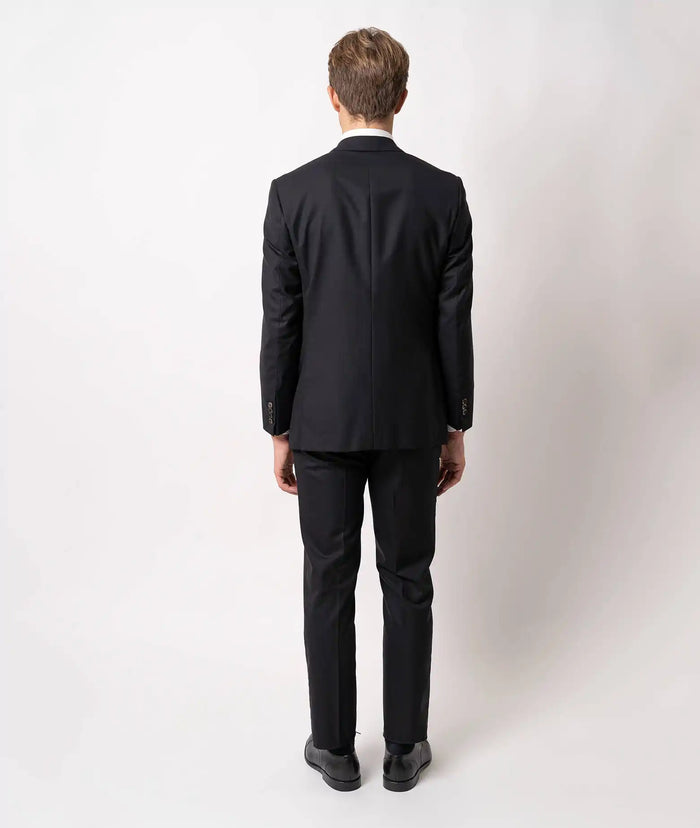 Single-Breasted Wool Suit Londra Black Single Breasted - 2 Botton