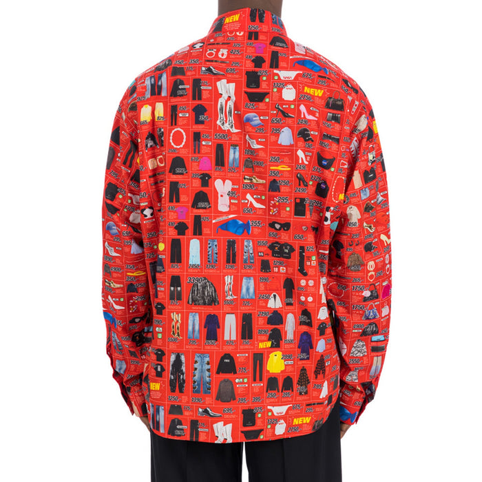 Printed Shirt Red Cotton