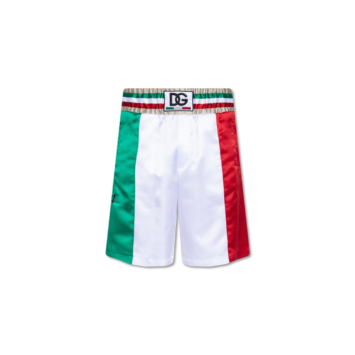 Satin Shorts White Polyester