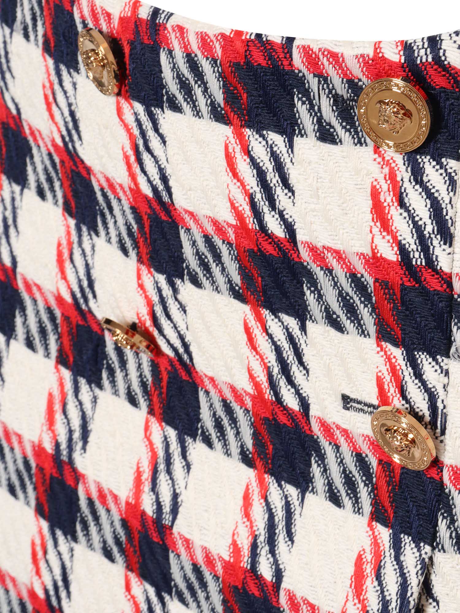 Skirt in tartan tweed White