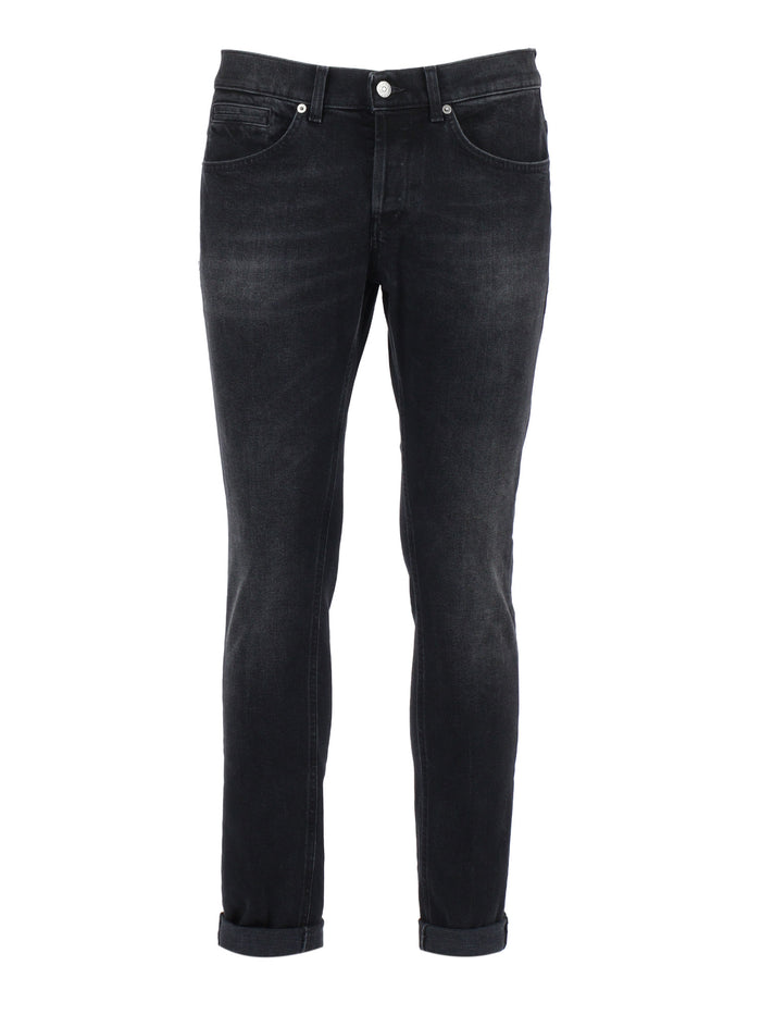 George Pants Black Cotton Elastane Jean