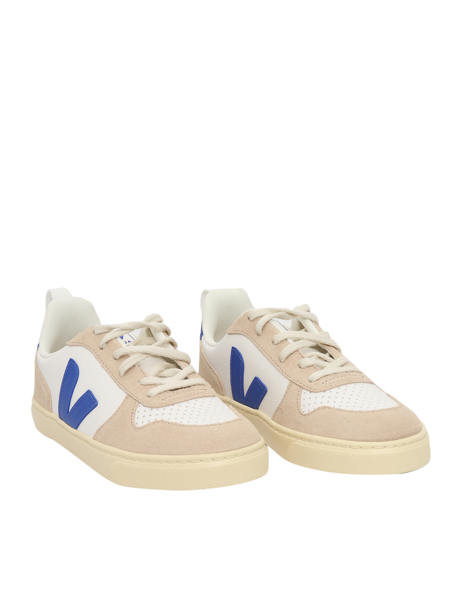 SMALL V-10 LACES CHROMEFREE LEATHER EXTRA-WHITE_PAROS_ALMOND SNEAKERS White Kid