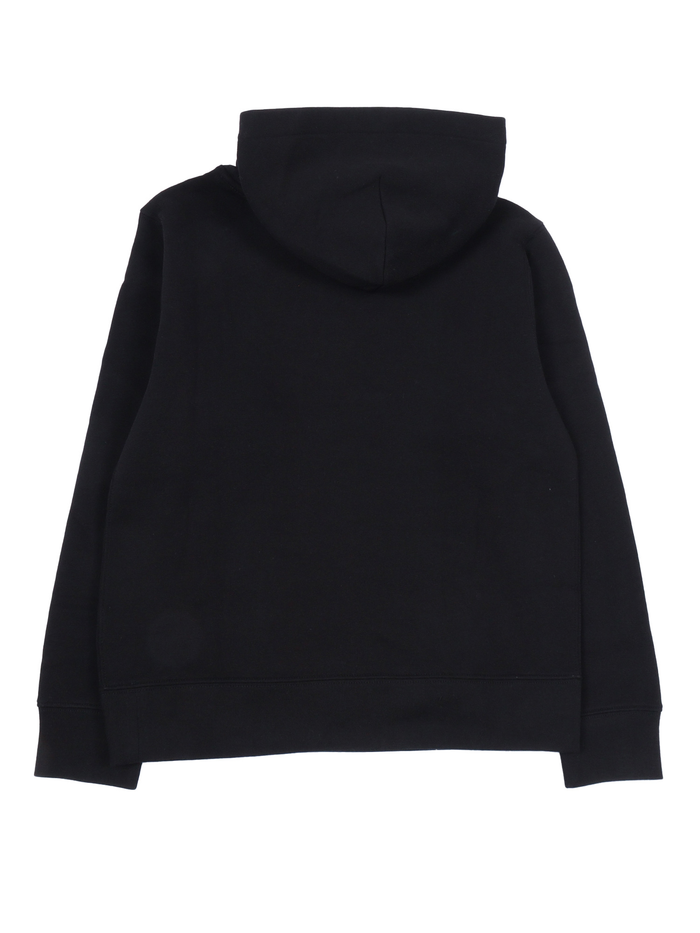 LS PO HOOD-TOPS-KNIT Black Cotton Polyester Sweatshirt