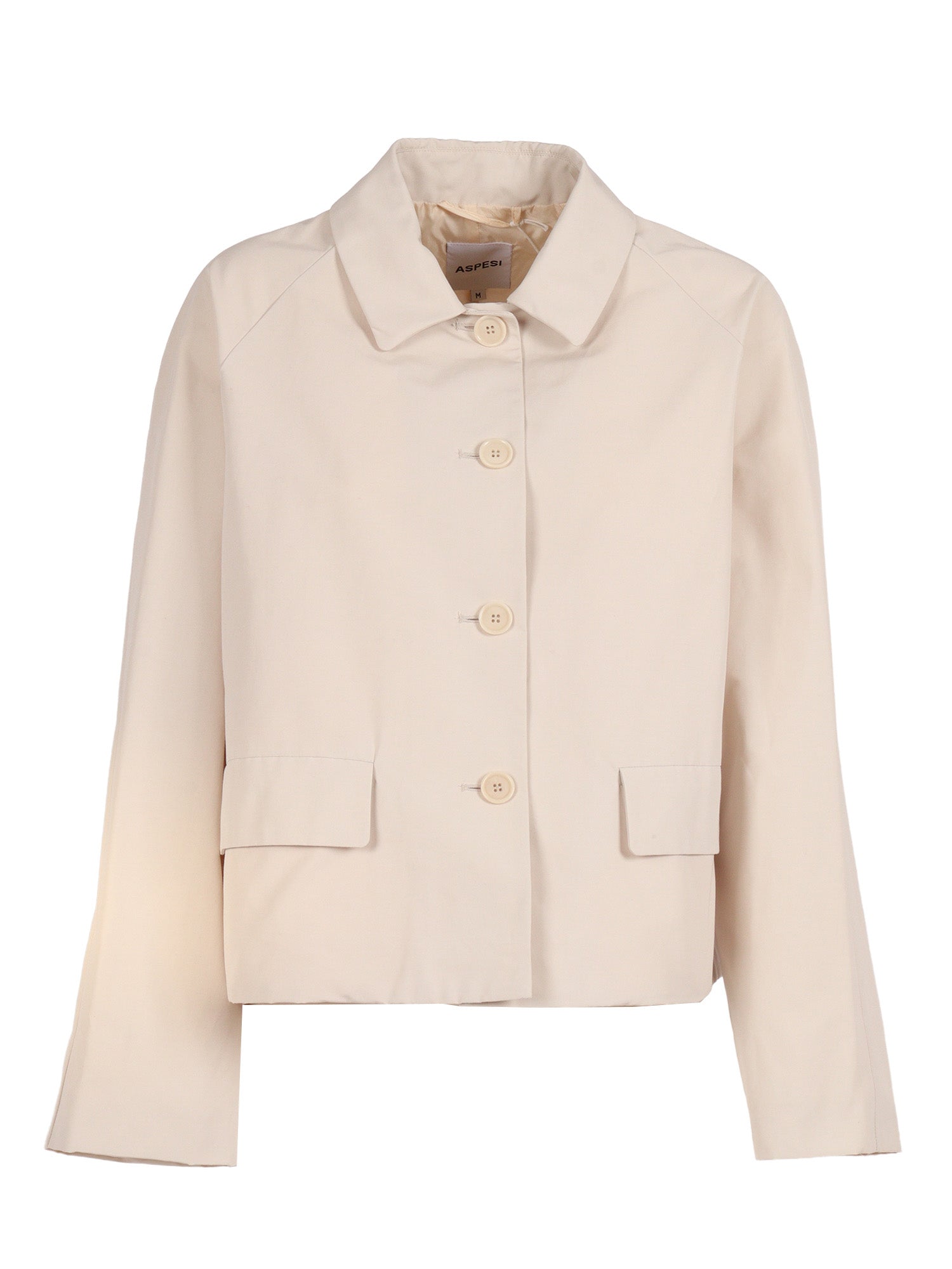 WOMAN JACKET Beige Cotton Polyester