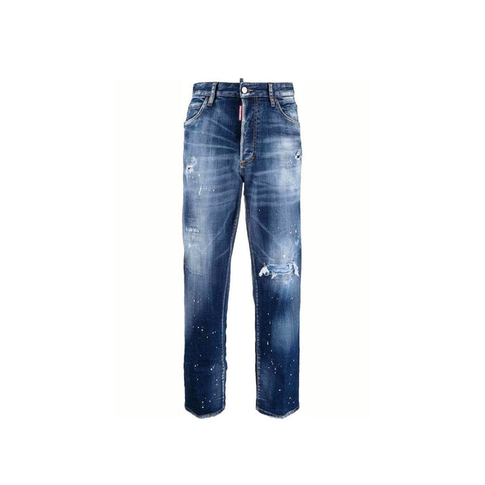 Dsquared Boston Denim Jeans Blue Cotton Elastane