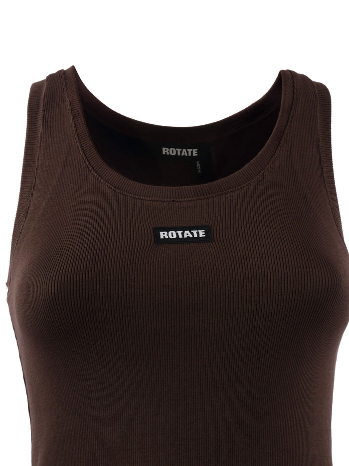 ADANNE TANK TOP Brown Cotton (organic) Elastane