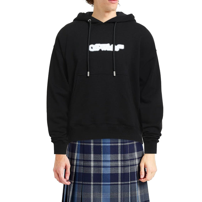 Off-White Hooded Logo Sweatshirt Black Cotton