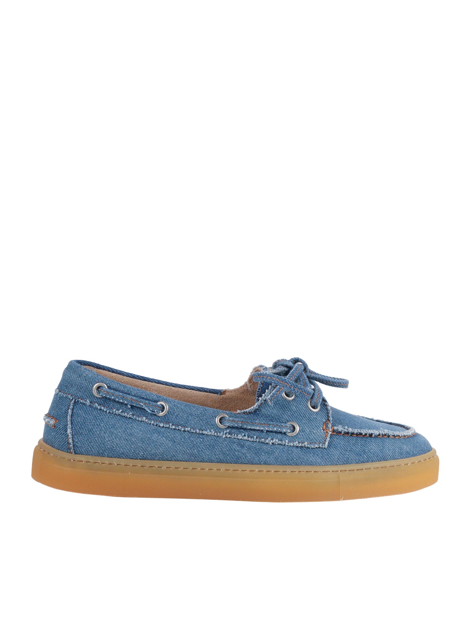 Woman Denim Loafer Light Blue Textile Fiber