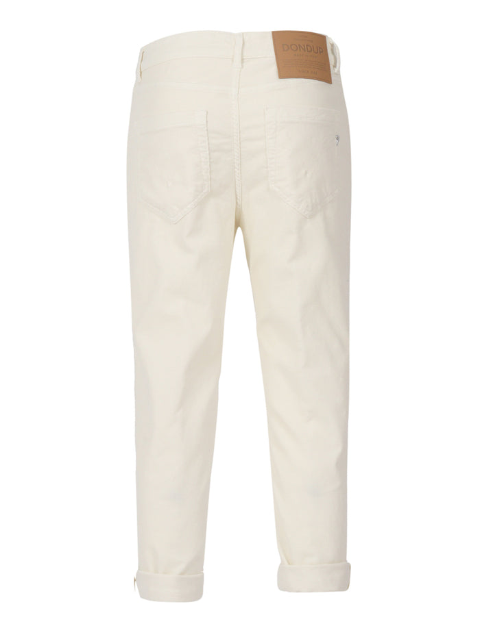 Koons Bot Gioie Pants White Cotton Lyocel Elastane Jean