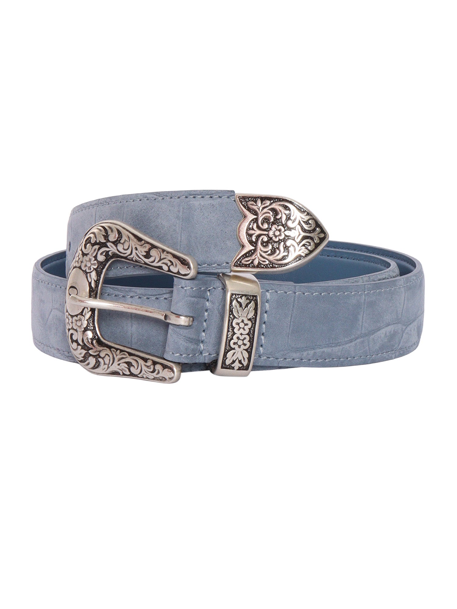 BELT Light Blue Calf Leather
