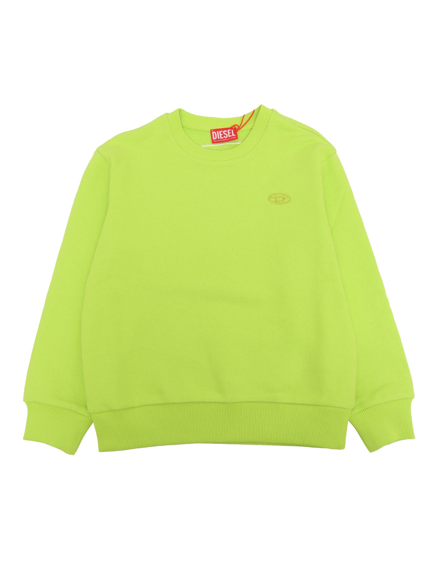 Sweaters Green Cotton Rib Elastane Crewneck