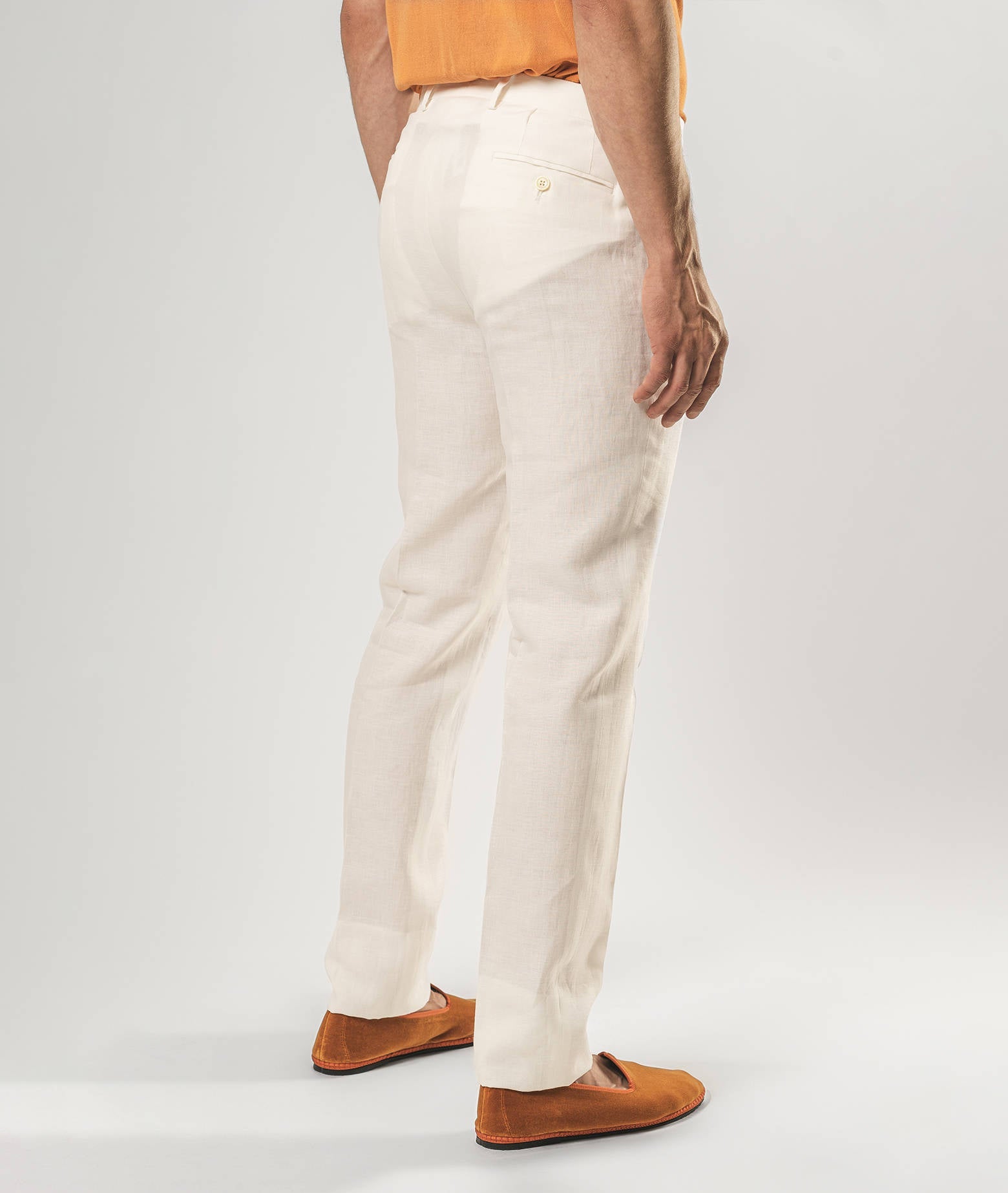 Linen Trousers Marbella White No Pinces