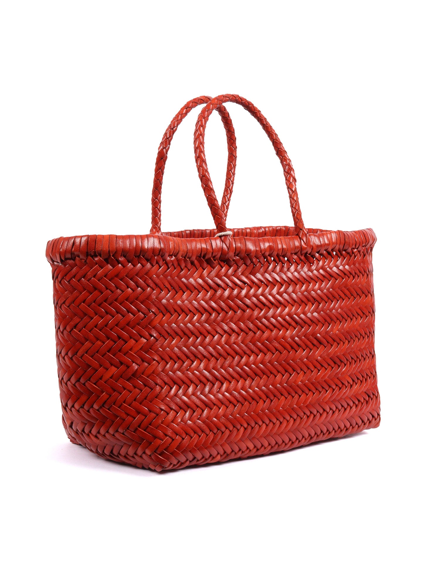 BAMBOO TRIPLE JUMP SMALL Orange Calf Leather Handbag