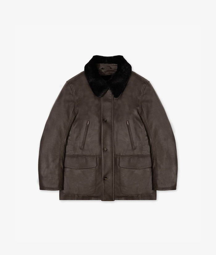 Deerskin Coat K2 Brown Short Leather