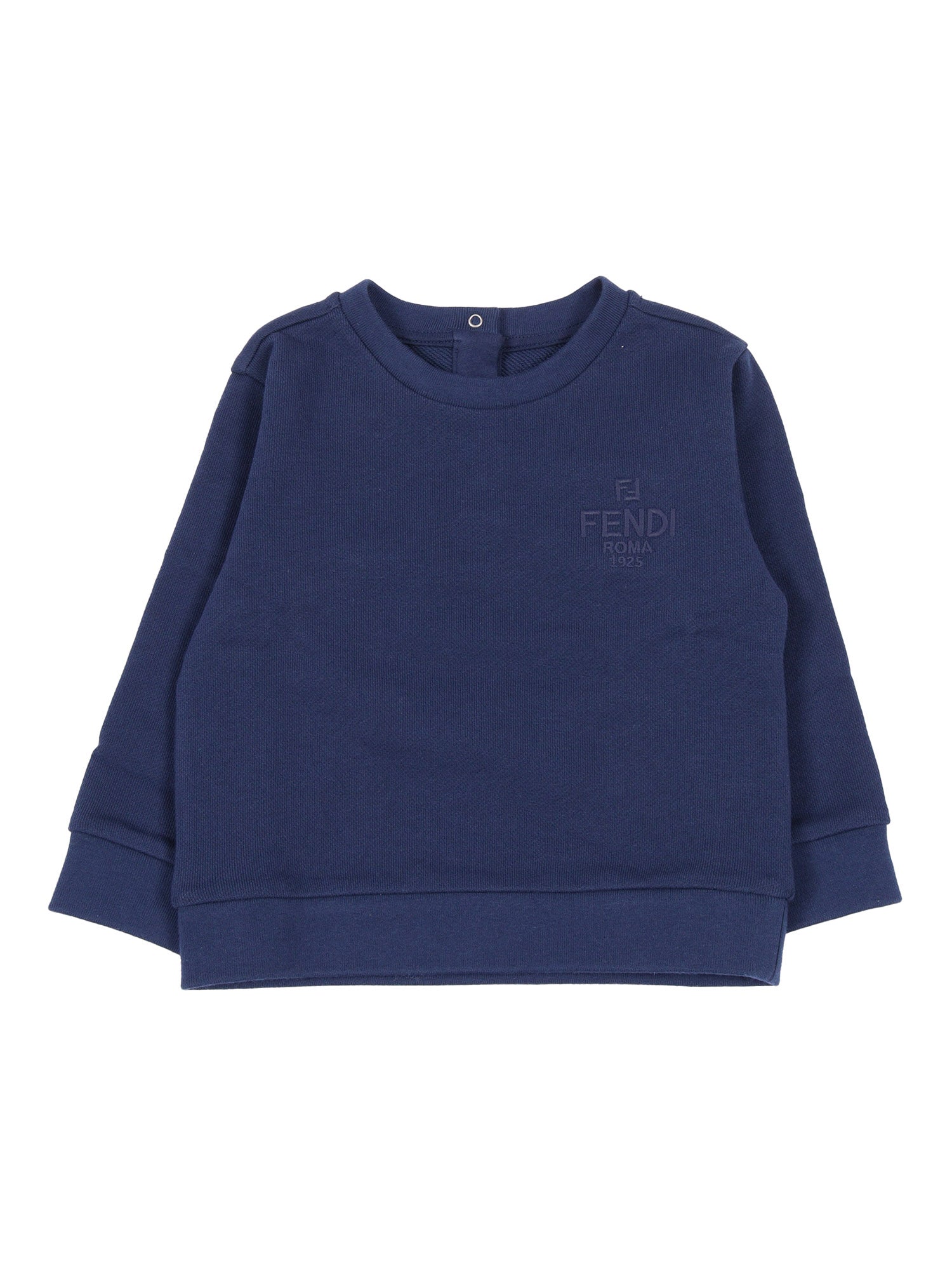 SWEATSHIRT Blue Cotton Embroidery Polyester