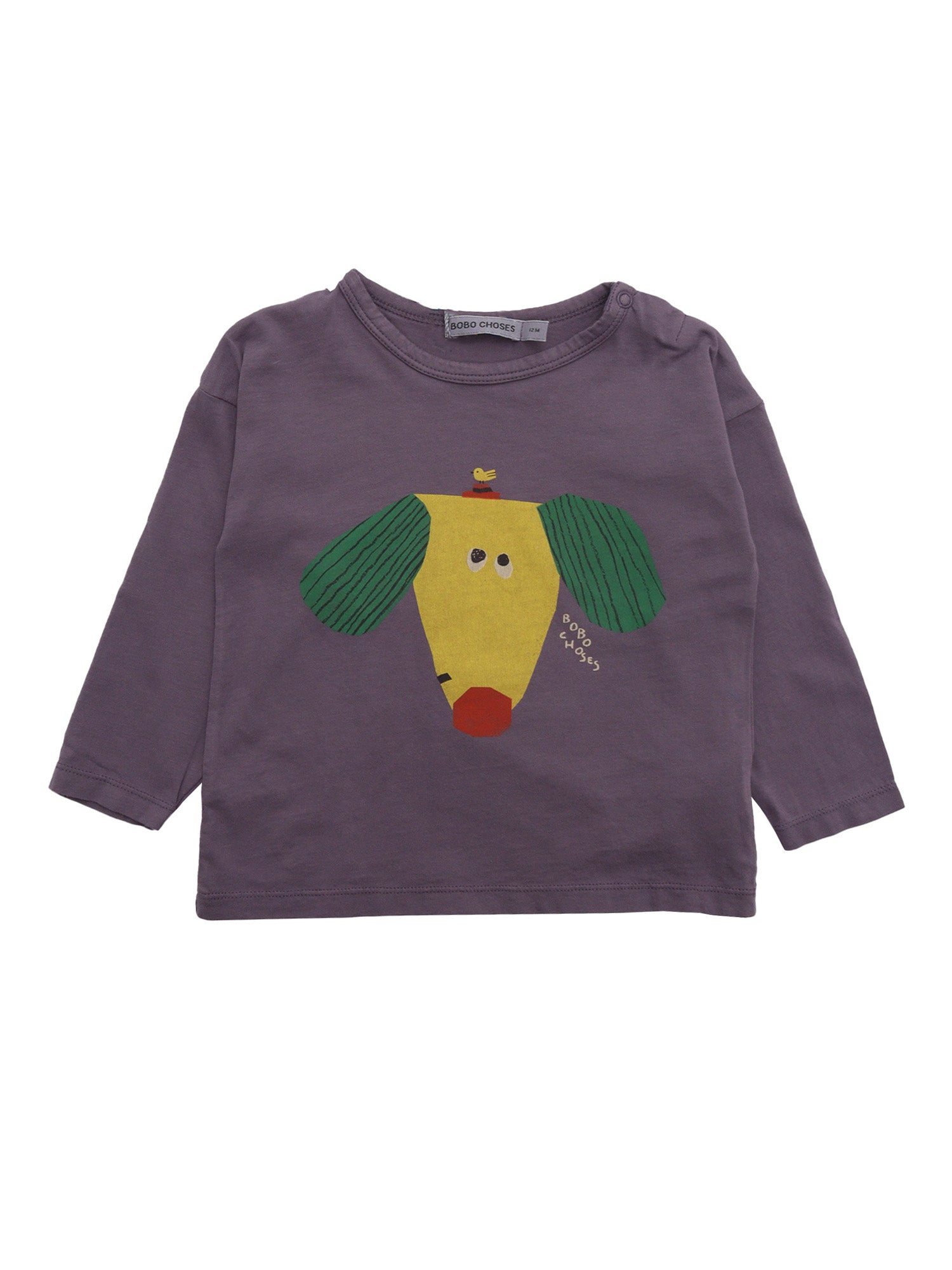 Happy Dog T-shirt Blue Organic Cotton Short Sleeves