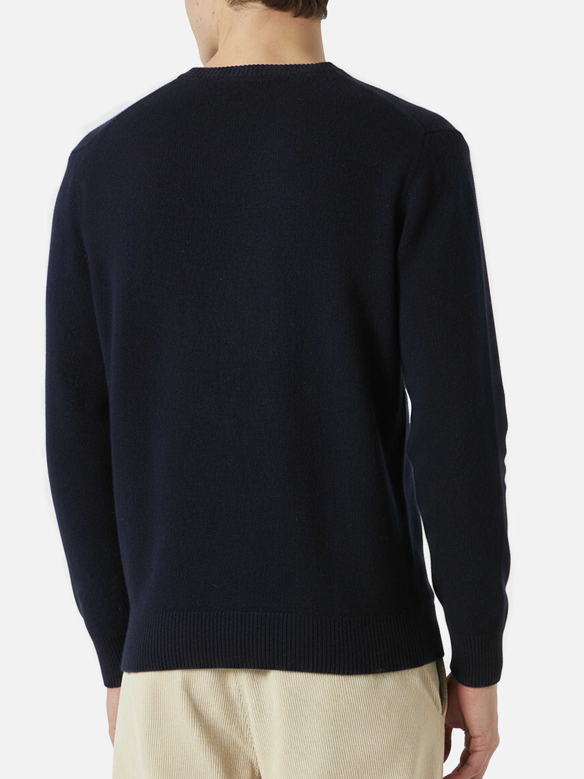 Man Sweater With Time Is Money Embroidery Blue