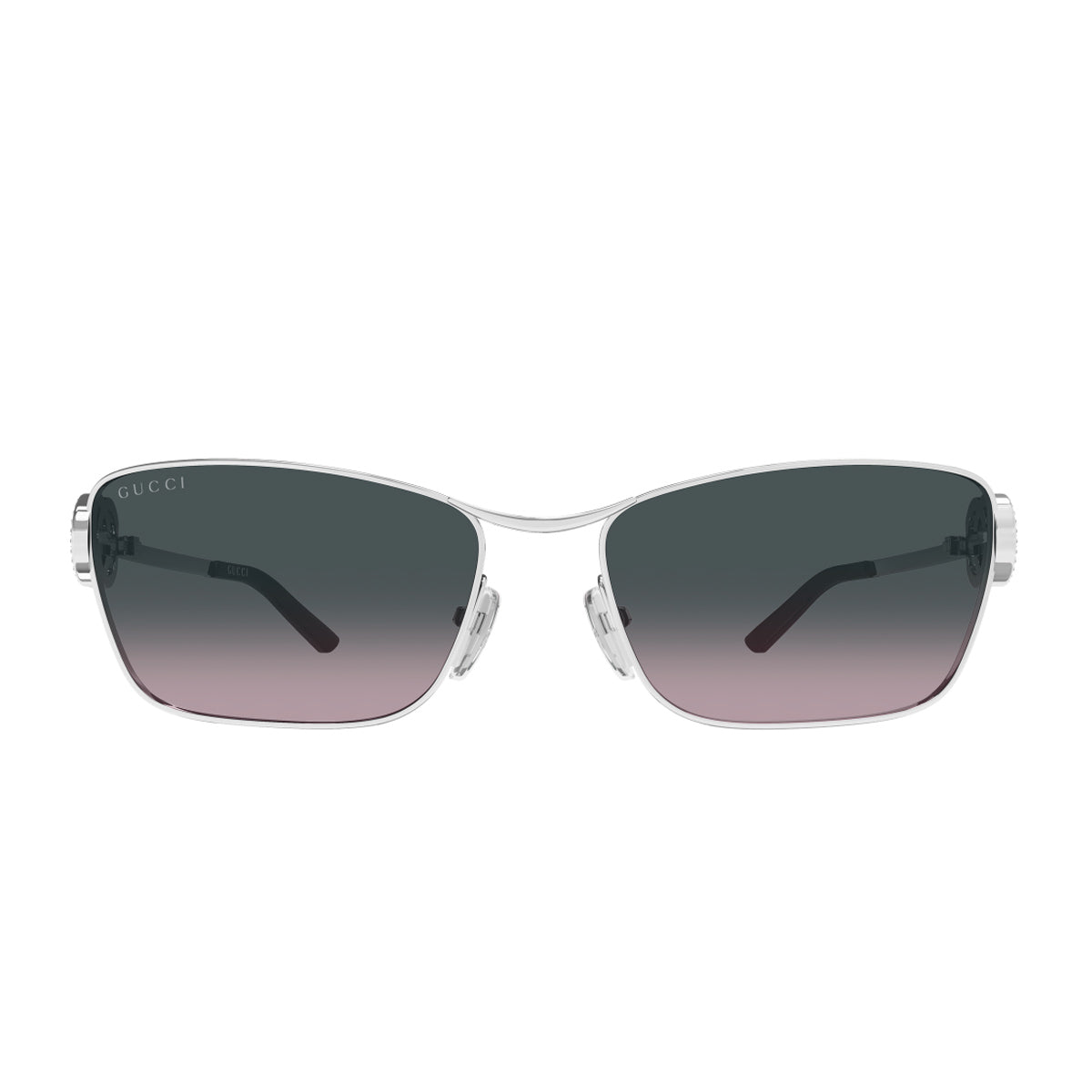 Gucci GG2045S Linea Emblem 002 Silver Grey Argento Metal Occhiali Da Sole