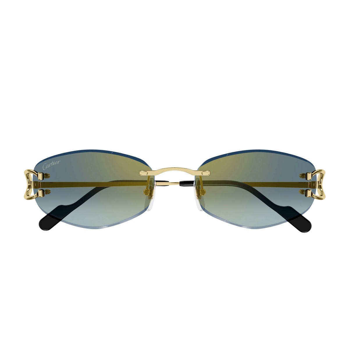 Cartier CT0467S Décor C Classique 003 Gold Green Oro Metal Occhiali Da Sole