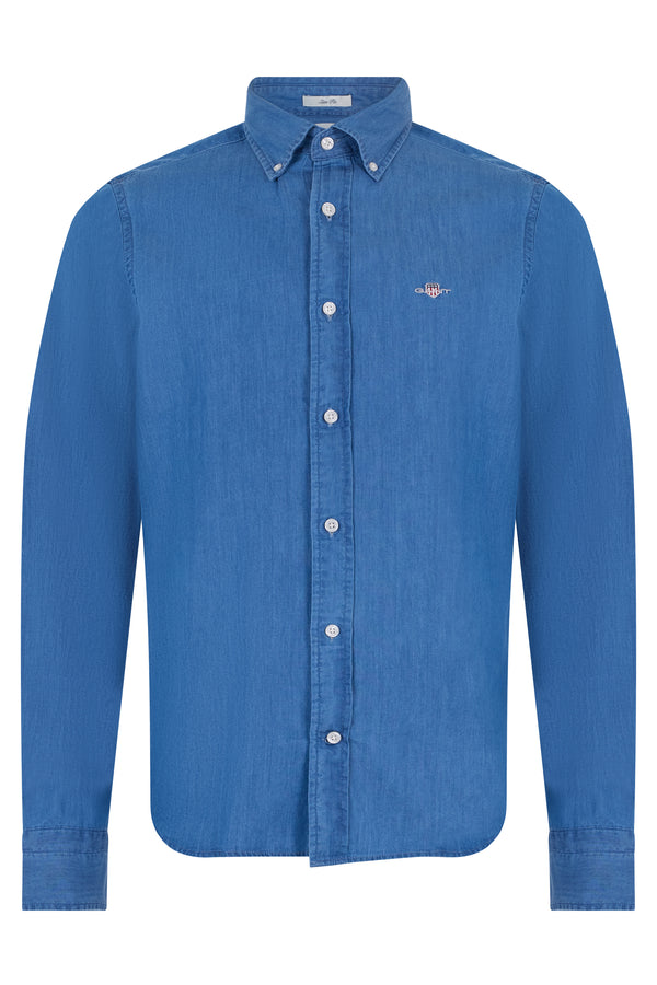 Shirt Cotton Long-Sleeve Blue