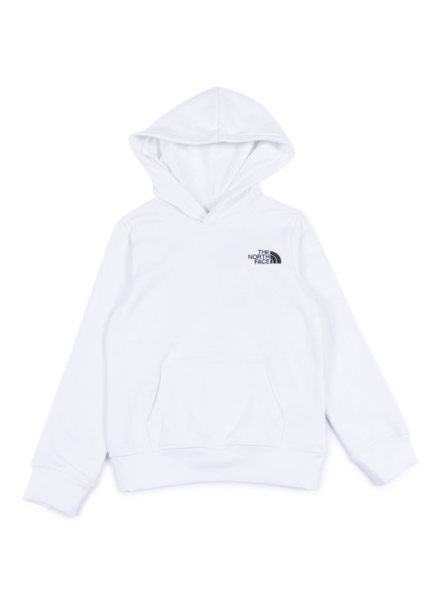 Teen Box Nse Regular Hoodie Tnf White-Tnf Black Cotton Recycled Polyester Sweatshirt
