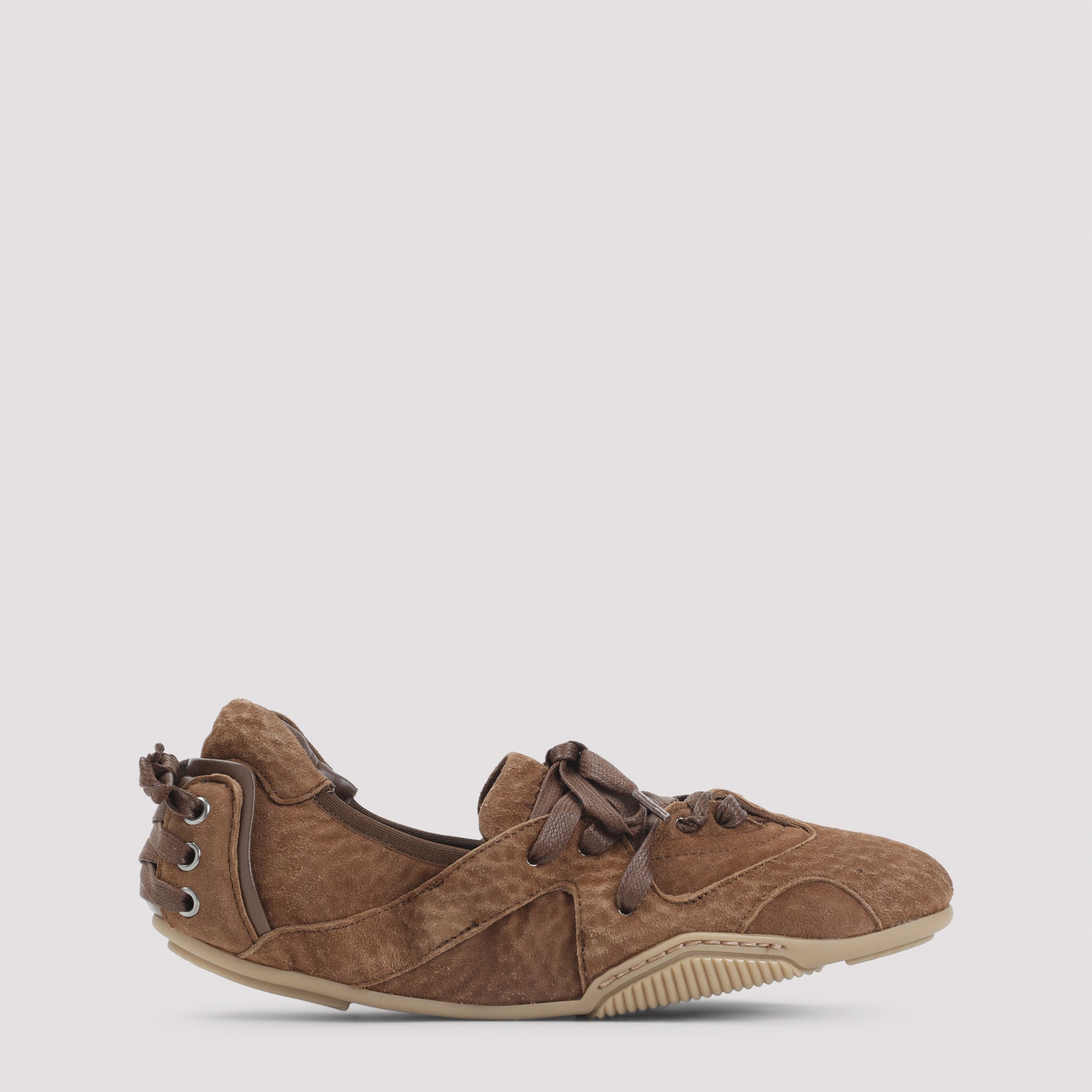 Sneakers Brown Lamb Leather Shoe