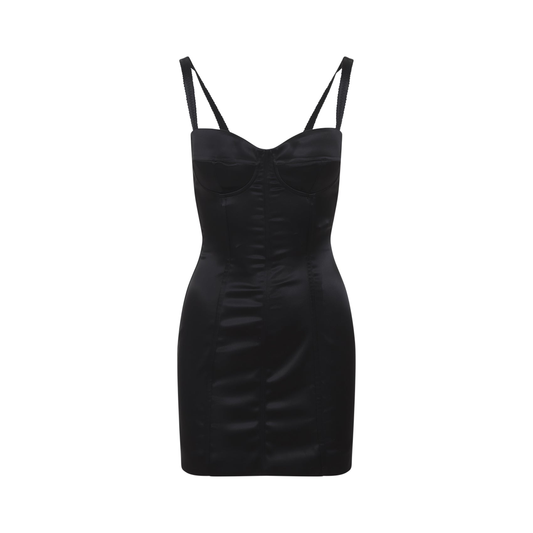 Acetate Mini Dress Black Polyamide Elastane