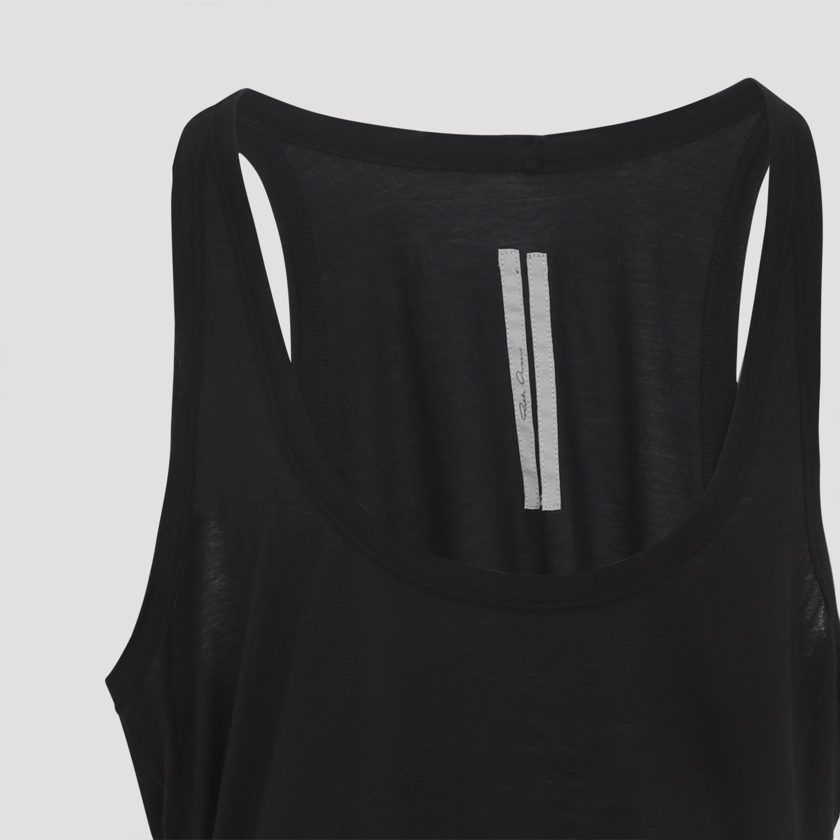 Pony Tank Top Black Cotton Tshirt