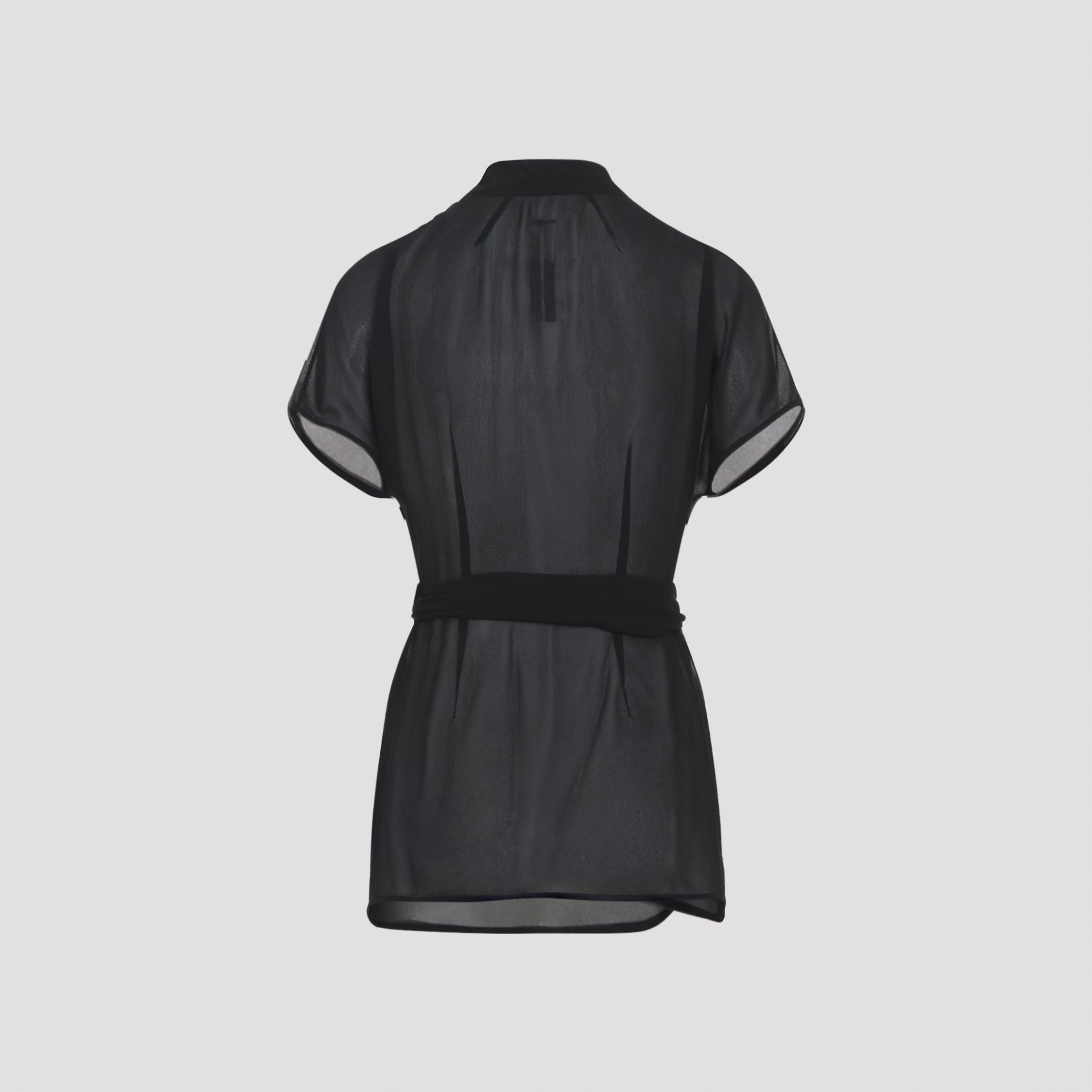 Wrap Ss Top Black Silk