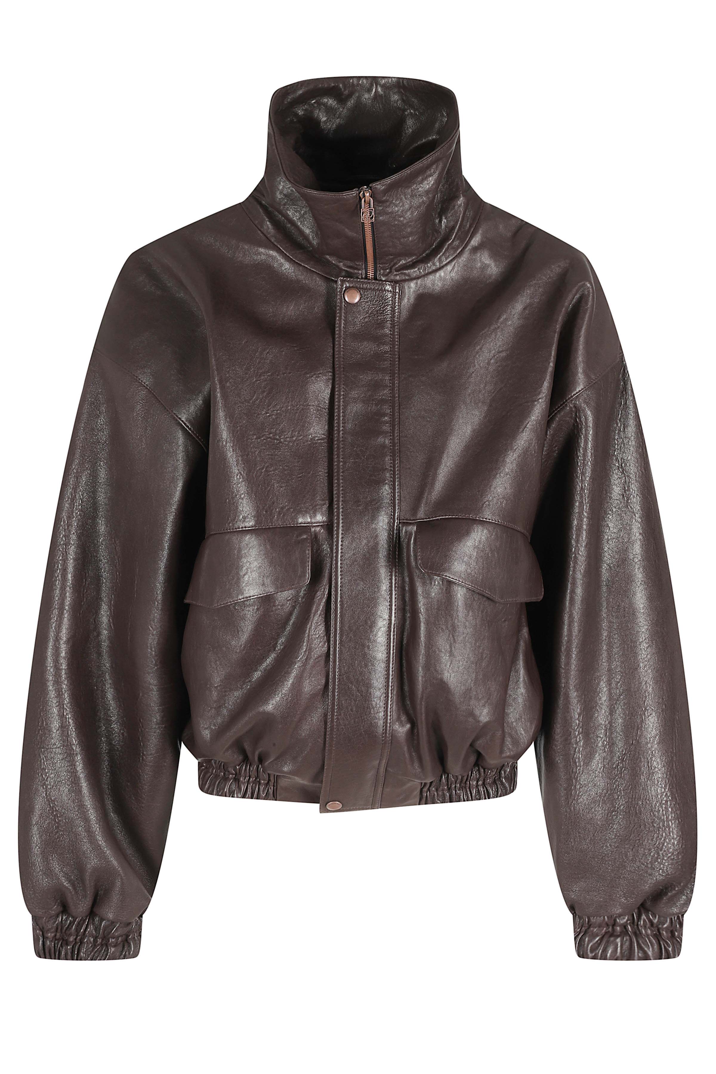 Jacket Brown Pelle Fodera: Viscosa Giubbotto
