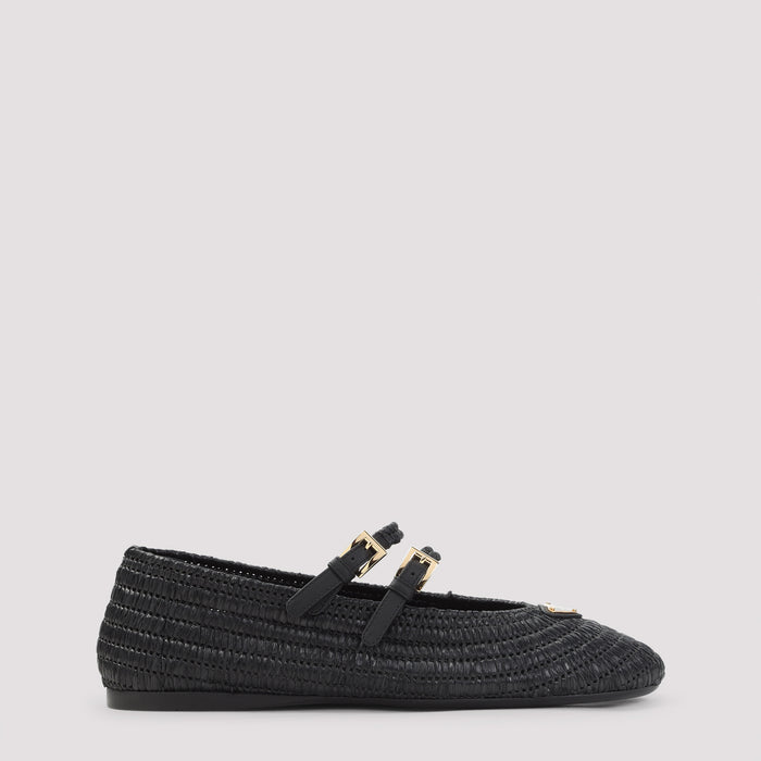 Ballerinas Black Calf Leather Shoe