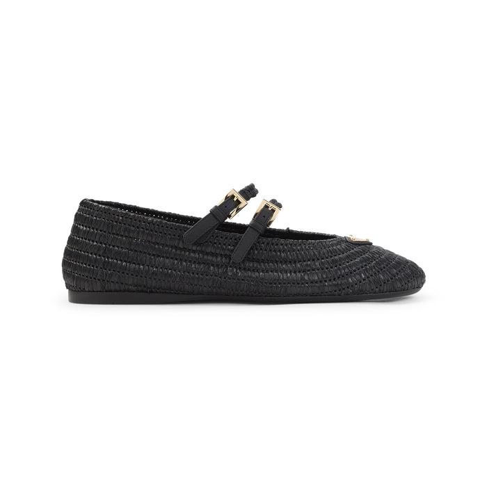 Ballerinas Black Calf Leather Shoe