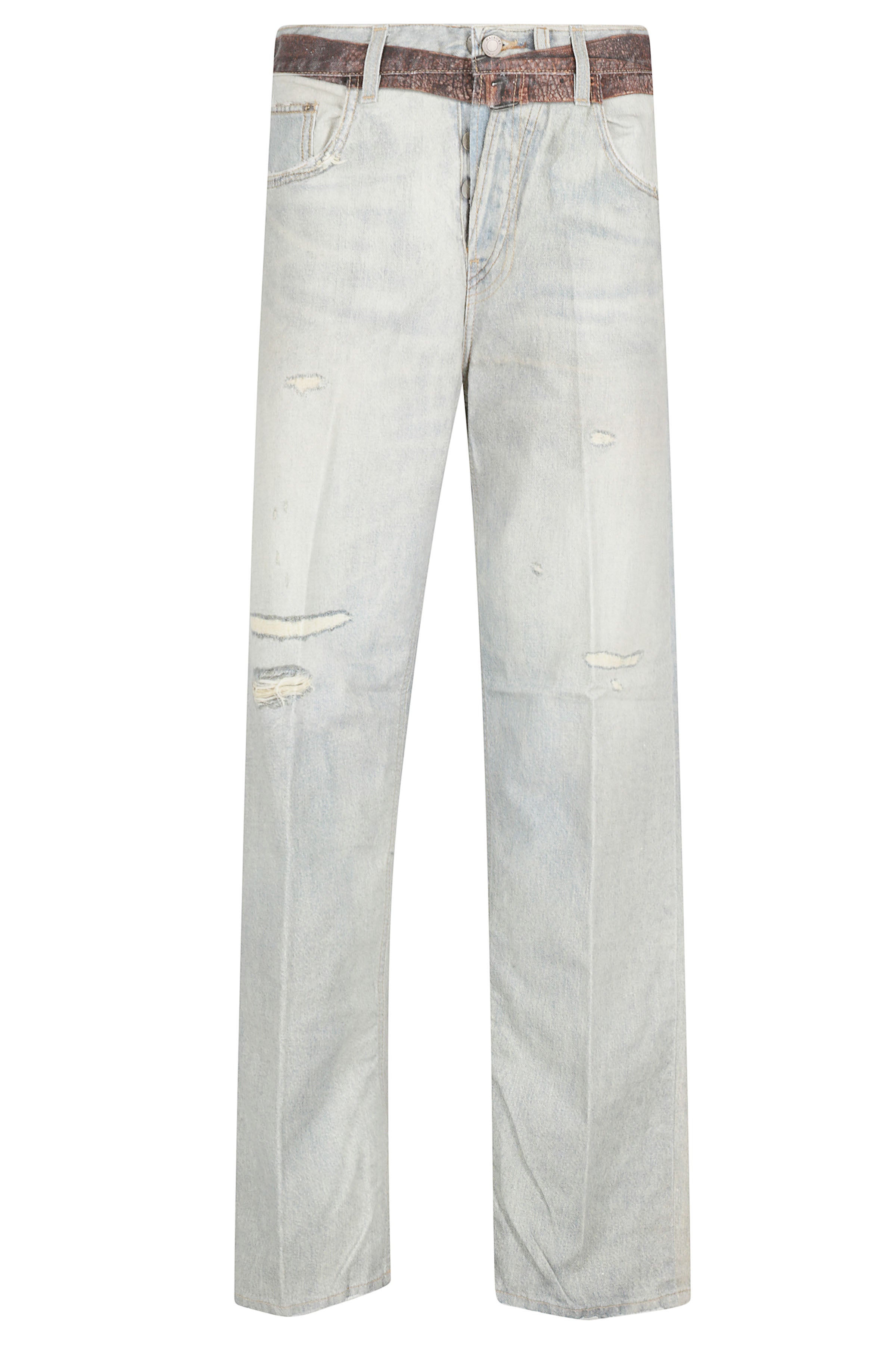 Bonnie Tlo Blue Cotone Lino Jean