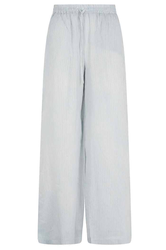 Pantalone Blue Cotone Seta Pantaloni