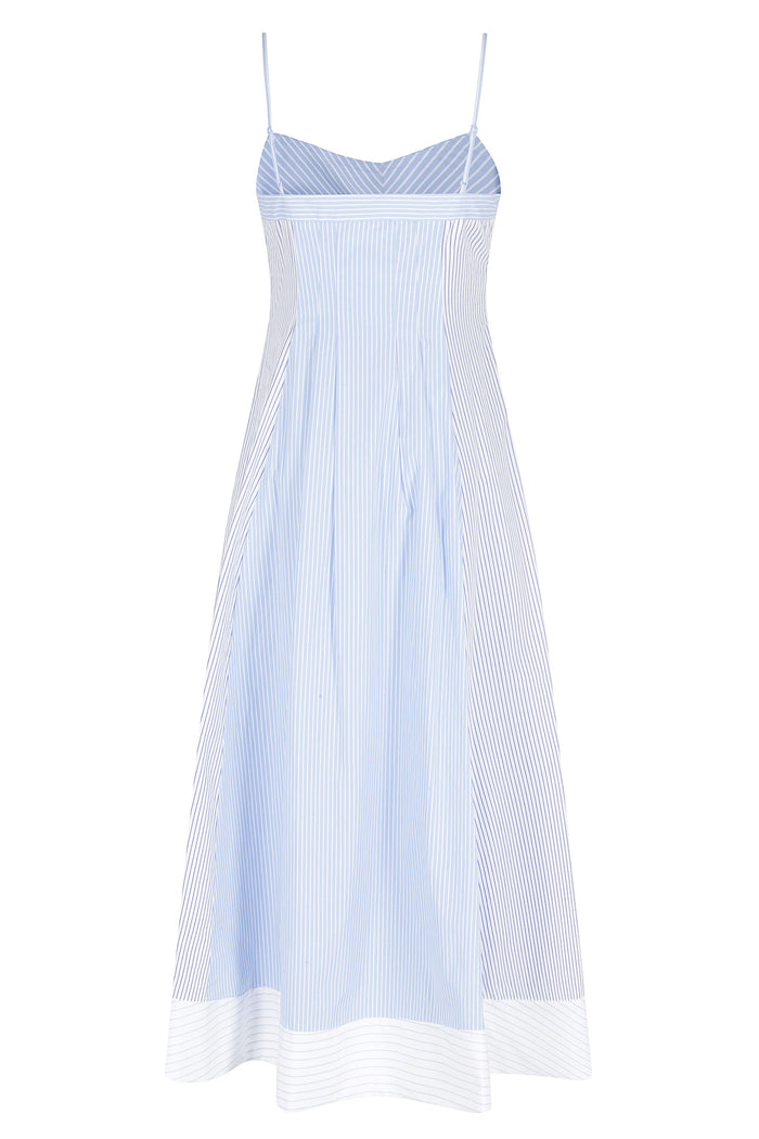 Chamberlain Midi Dress Blue Cotone Abito