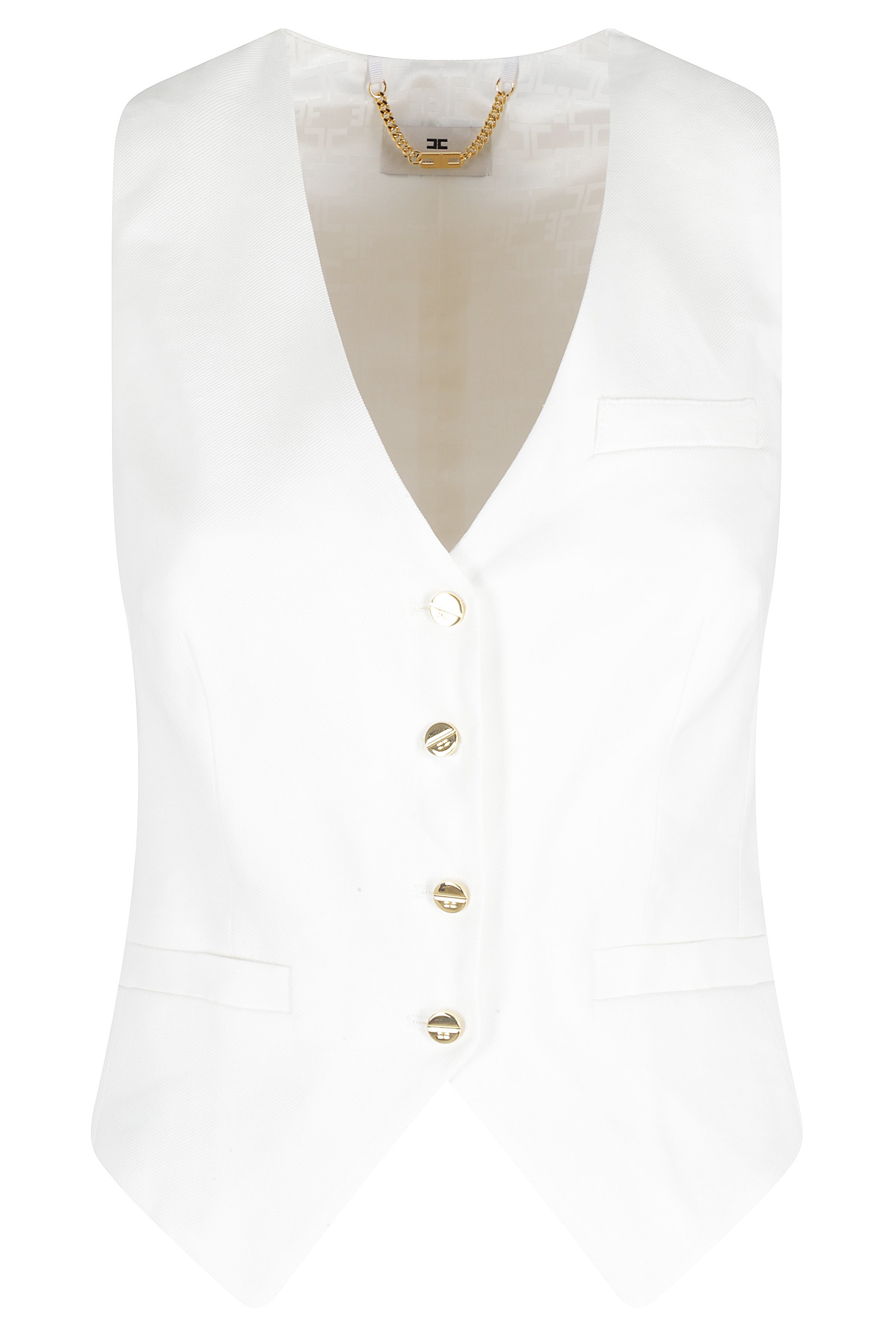 Gilet Nude & Neutrals Lino Viscosa Elastane