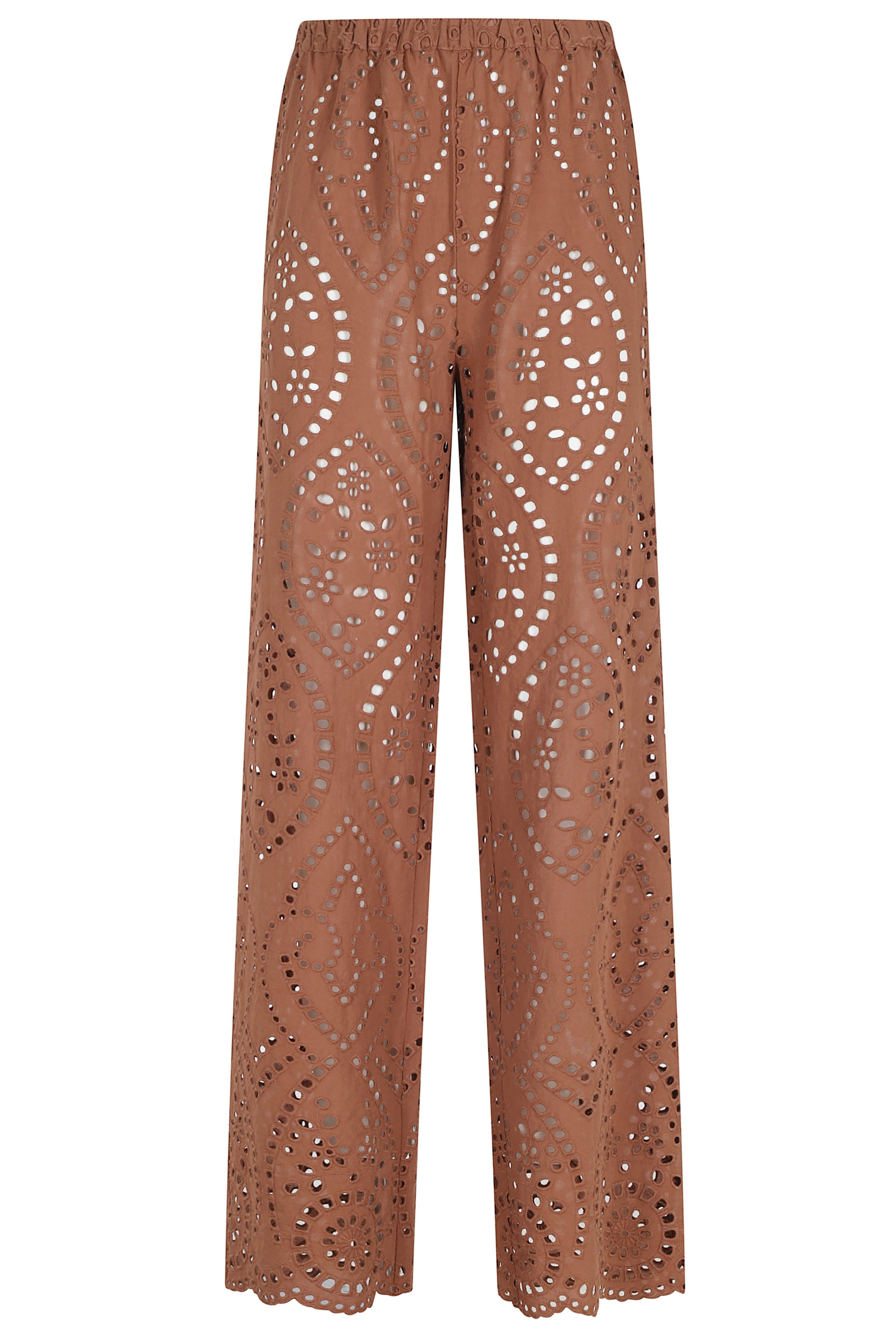 Inez Brown Cotone Pantaloni