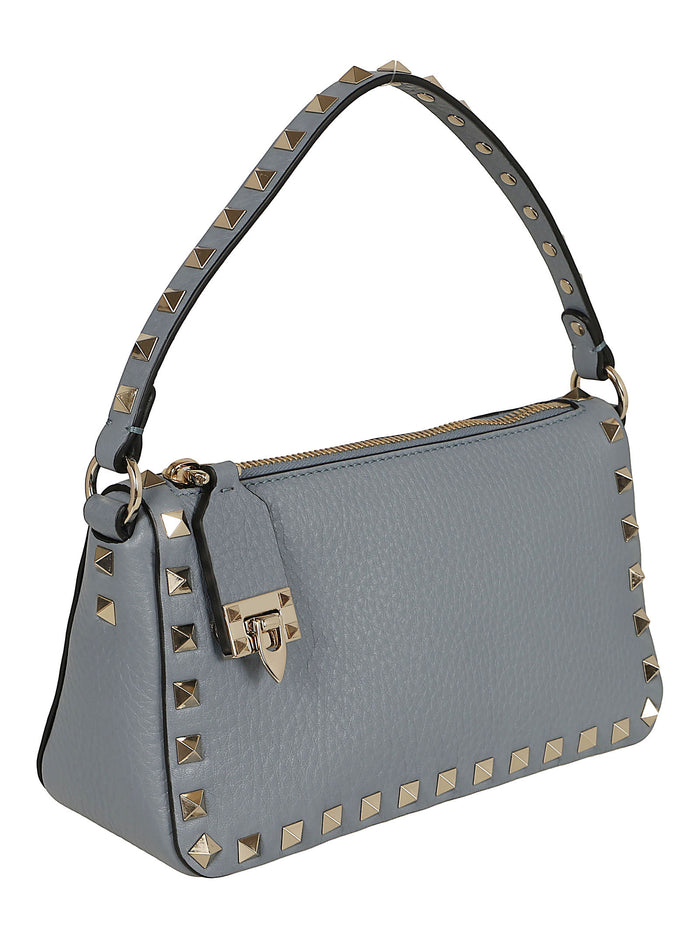 Small Shoulder Bag Grey Calf Leather - Bos Taurus Borsa