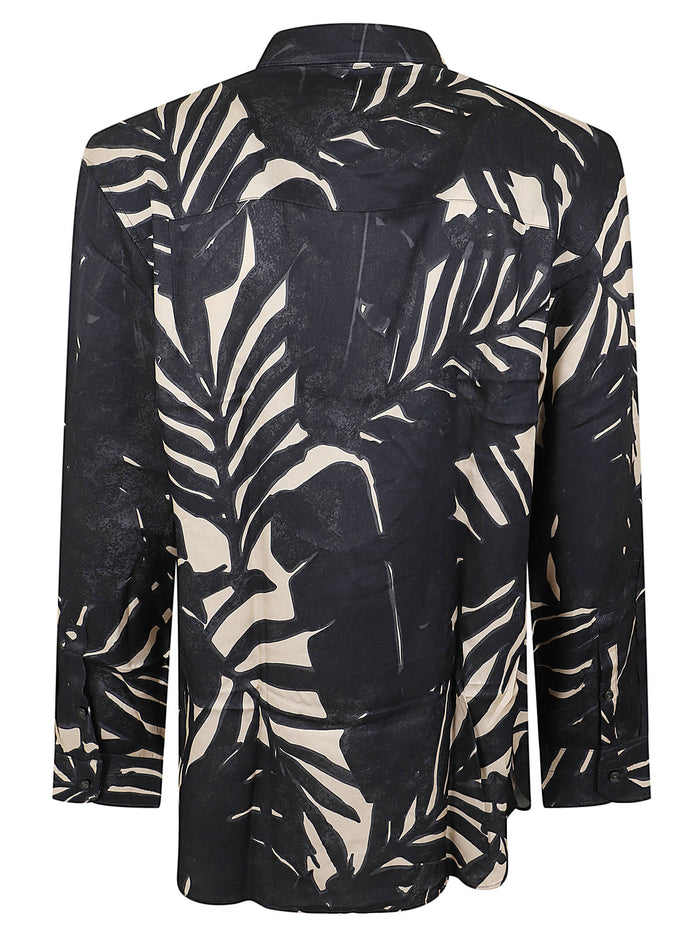 Shirt Green Viscose Camicia
