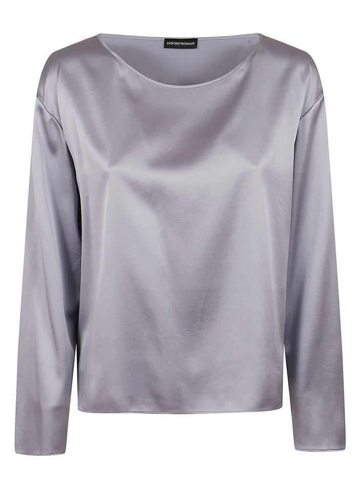 Shirt Pink & Purple Silk Camicia