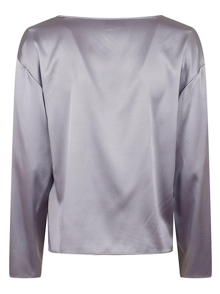 Shirt Pink & Purple Silk Camicia