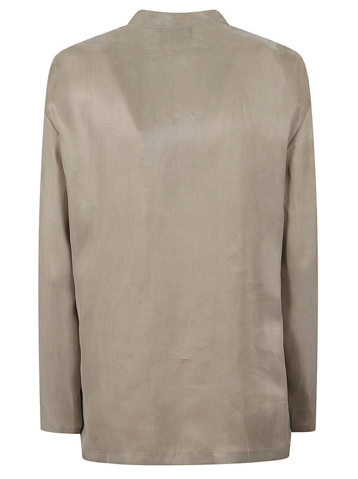 Shirt Grey Lyocell Camicia