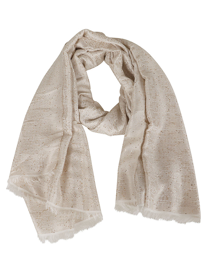 Stola White Viscose Sciarpa