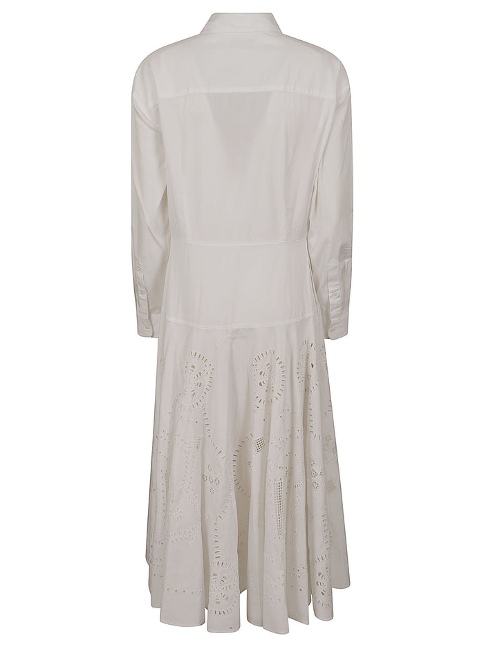 Woven-Shirt Dress-Dresses White Abito