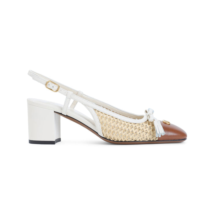 Sling Back Nude & Neutrals Leather